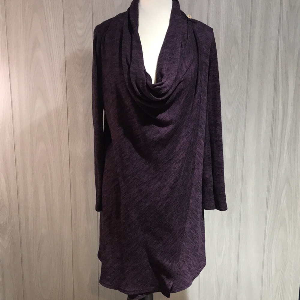 Emerald women’s purple wrap sweater cardigan size Medium